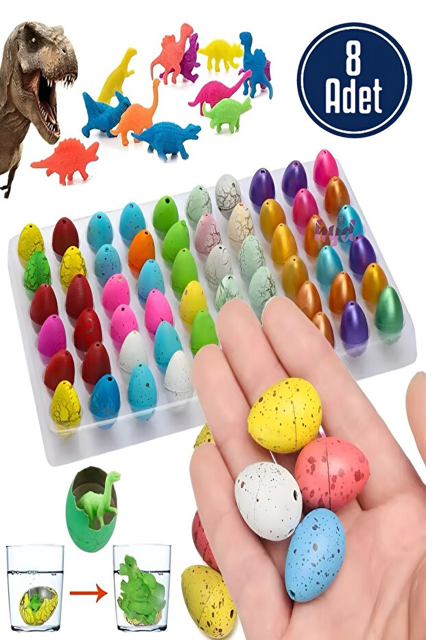 8 Adet Dinazor Oyuncak Hayvanlar Yumurtası - 1