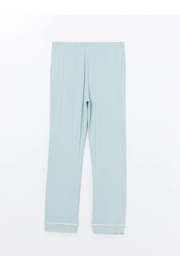 LCW DREAM Gömlek Yaka Düz Uzun Kollu Hamile Pijama Takımı - 5