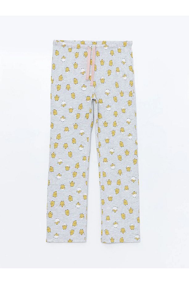 LCW DREAM Bisiklet Yaka Baskılı Hamile Pijama Takımı - 5