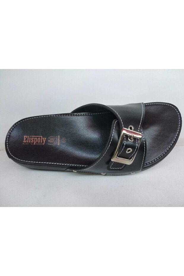 Els Siyah Tek Tokalı Terlik - 2