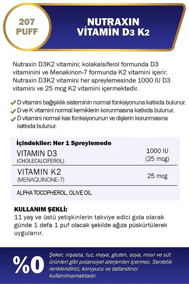 Vitamin D3k2 30 ml Gıda Takviyesi 4'Lü - 4