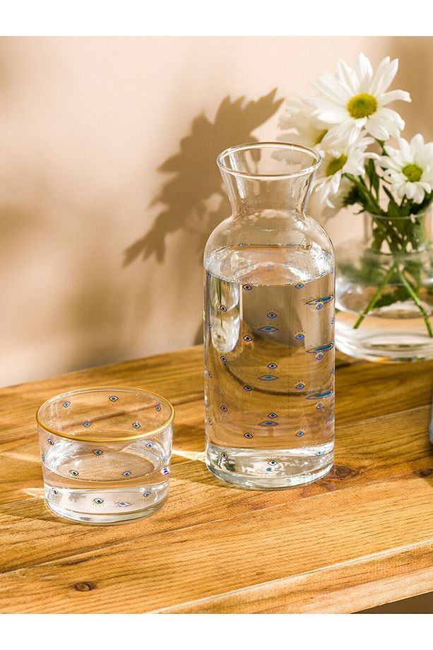 LCW HOME Göz Baskılı Cam Sürahi 700 Ml - 1