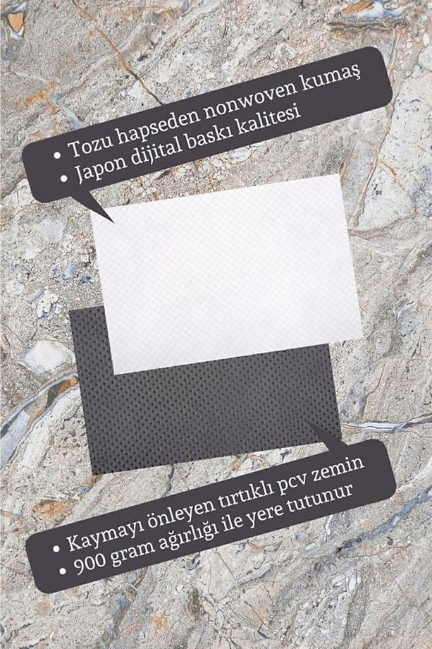 Modern Dijital Kapı Önü Paspası 70x45cm Welcome Temalı Dekoratif Kapı Önü Paspası - 2