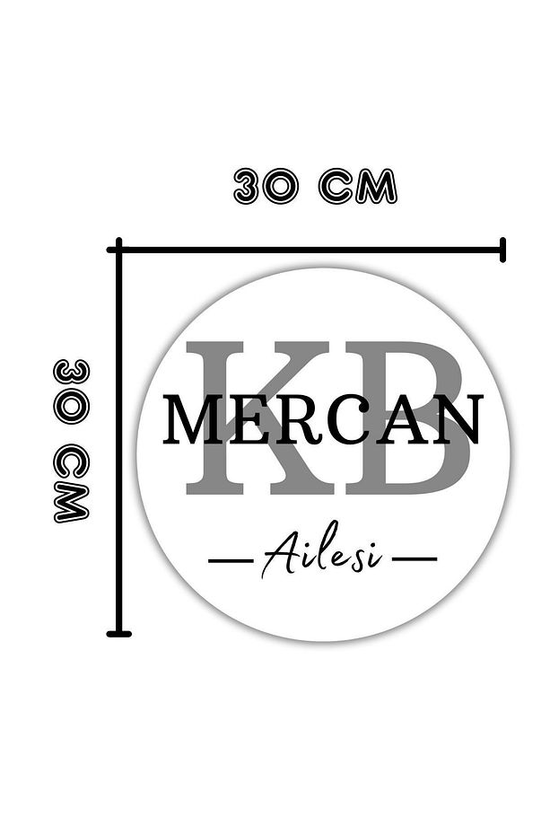 Modern Ahşap Kapı Süsü - Gri Baş Harfler Kişiye Özel Soyisim Duvar Süsü - Dış Mekan Kapi Susu - 4