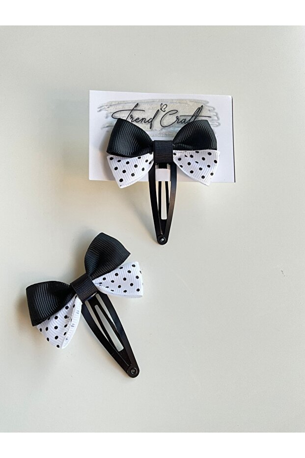 Black and White Polka Dot 2-Piece Snap Buckle