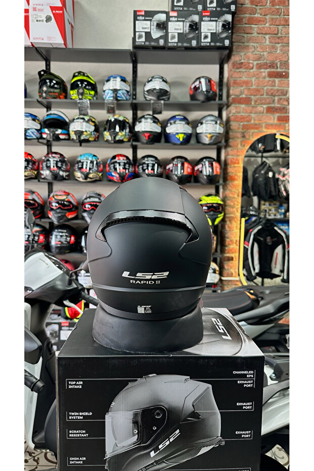 RAPID 2 MAT SİYAH KASK - 4