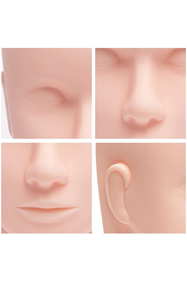 Eyelash Makeup Training Head Silicone - 8