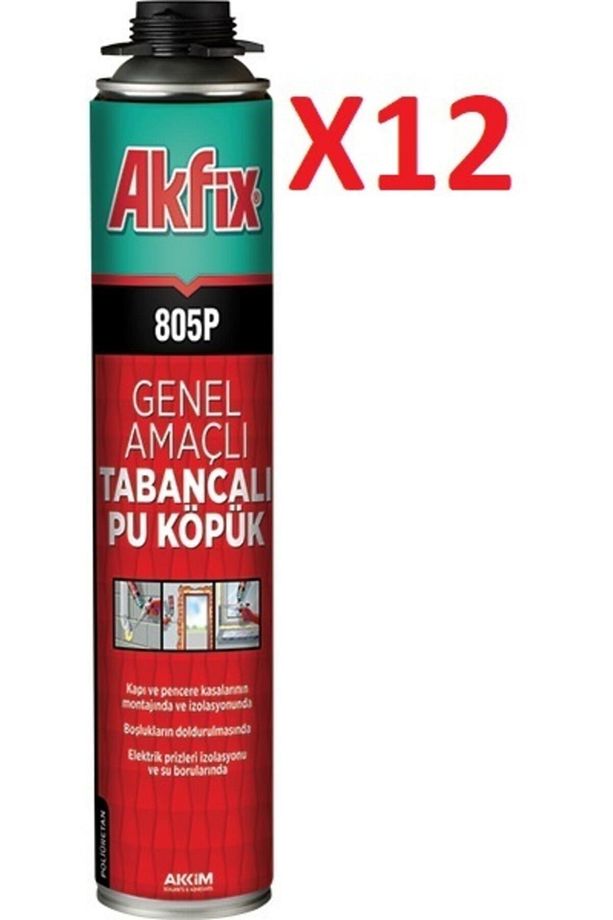 805p Tabancalı Poliüretan Köpük 750 Ml/850 Gr (1 Koli - 12 Adet) - 1