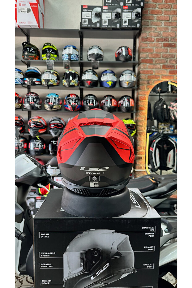 STORM 2 FASTER MAT KIRMIZI-TITANIUM KASK - 5