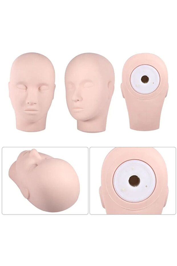 Eyelash Makeup Training Head Silicone - 2