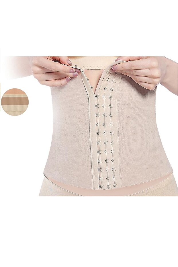 Women's White Agrafla Waist Corset Skin Tightening