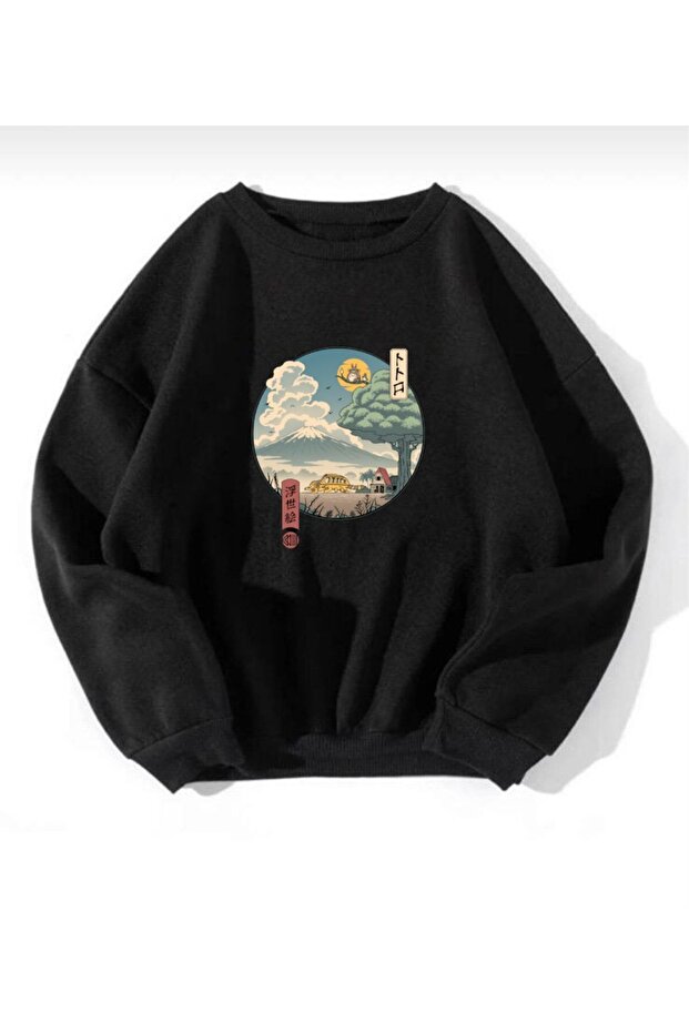 Unisex Totoro Anime Printed Oversize Sweatshirt
