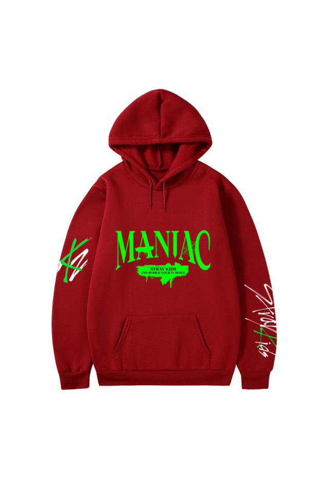 Maniac Albume Straykids Printed Hoodie 3-Yarn Quality Oversize Sweatshirt
