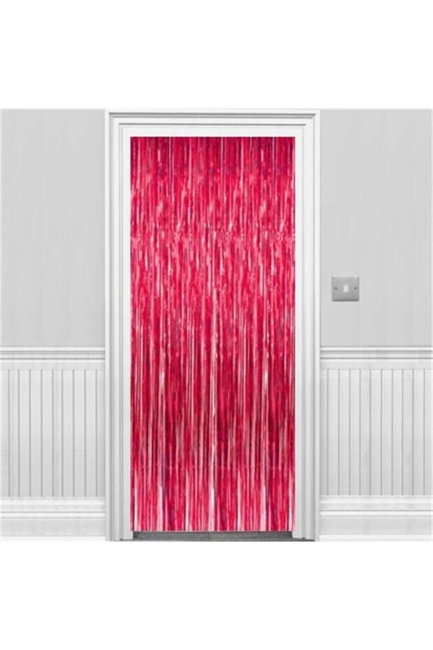 Kırmızı Saçaklı Perde Kapı Süsü - 2