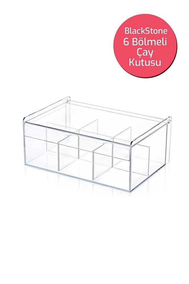 6 Bölmeli Çay Kutusu Poşet Bitki Çay Kabı - 3