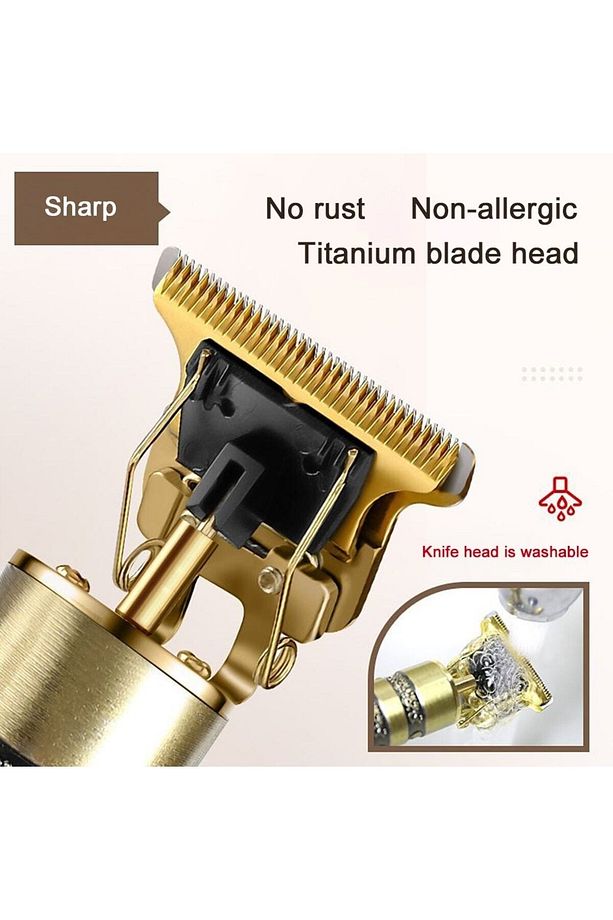 T- Bıçaklı Güçlendirilmiş Tıraş Makinesi Saç Kesme Led Dijitali Ekranlı - 3