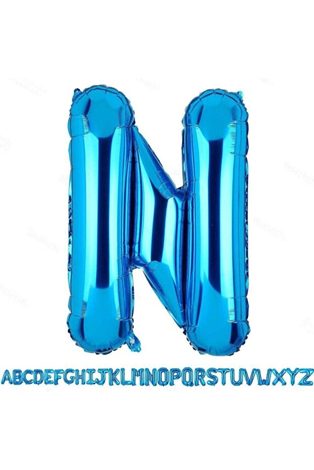 1 Meter Blue Opportunity Bear N Letter Foil Balloon - Baby Room Blue Balloon