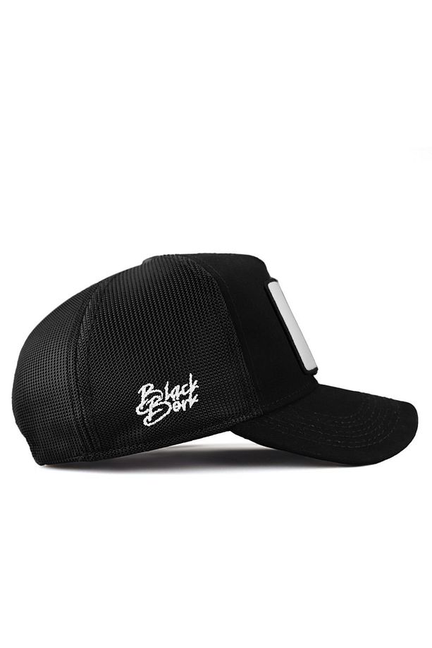 V1 Trucker Aslan - 4bs Kod Logolu Unisex Siyah Şapka (CAP) - 2