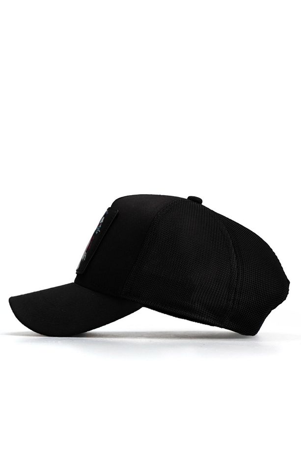 V1 Kartal Logolu Siyah Trucker Şapka - 6