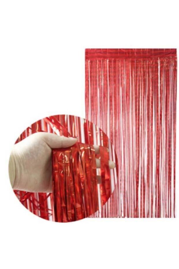 Kırmızı Saçaklı Perde Kapı Süsü - 1