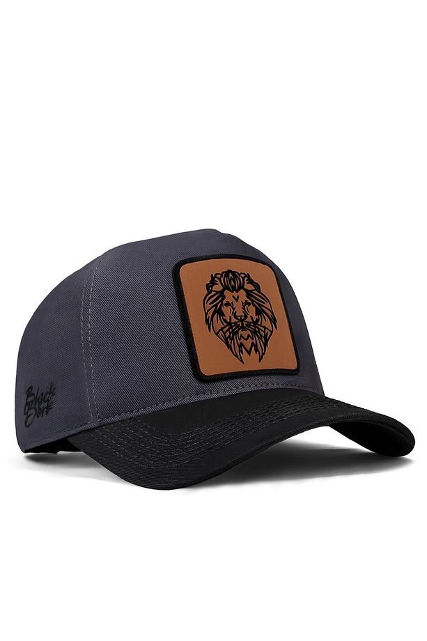 V1 Aslan Logolu Siyah-antrasit Trucker Şapka - 1