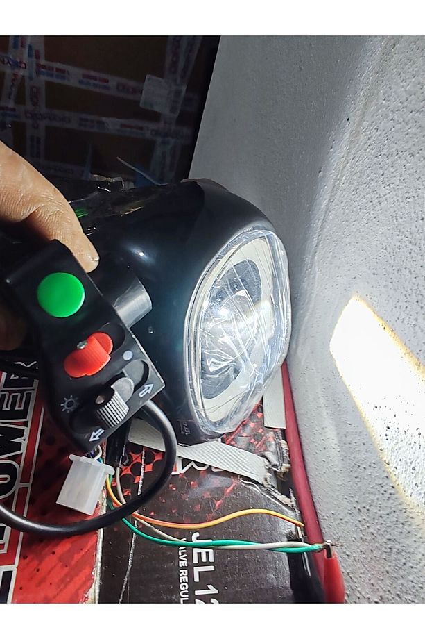 Vsm Ekran ve kontak seti kornalı farlı 48V 60V uyumludur - 2