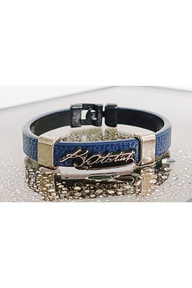 Ataturk Signed Leather Bracelet