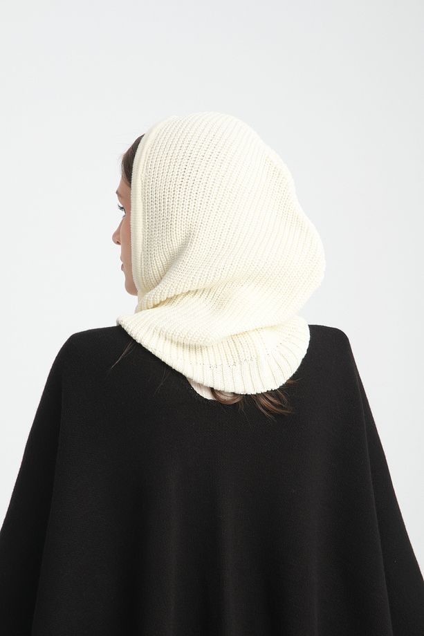 Ayarlanabilir Triko Kalın Örgü Başlık, Balaclava, Triko Başlık, Bere, Kapüşonlu Başlık, Triko Örgü - 6