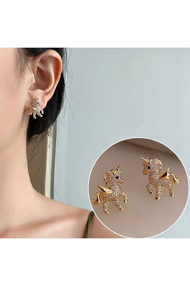 Unicorn taşlı Küpe - 3