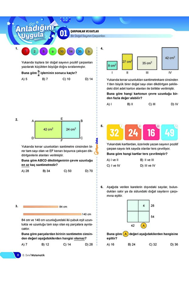 2026 8. Sınıf Bal Matematik Soru Bankası | Yusuf Karakoyun - 6