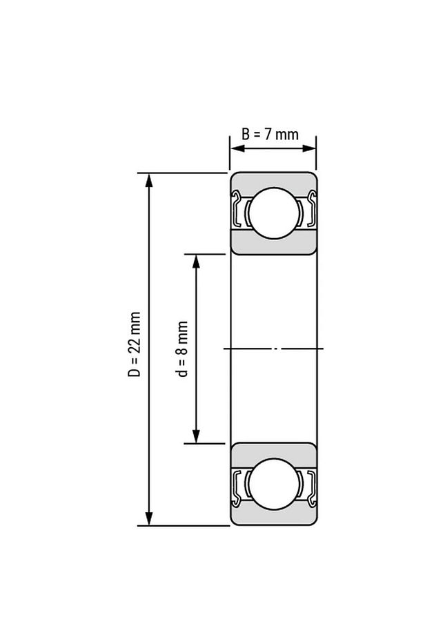 608 Zz Rulman 8x22x7 10 Adet - 3