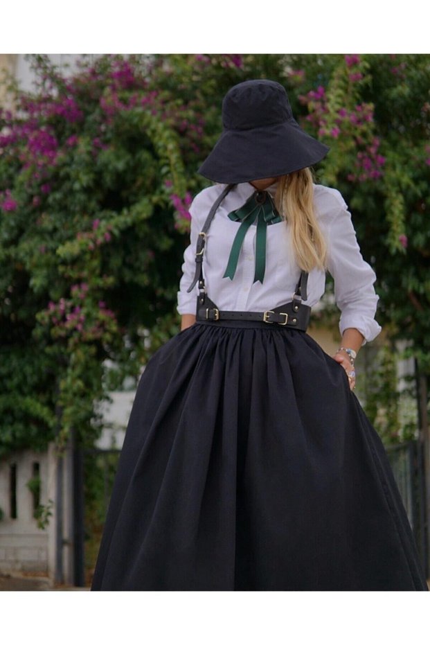 Askılı Siyah Kemer