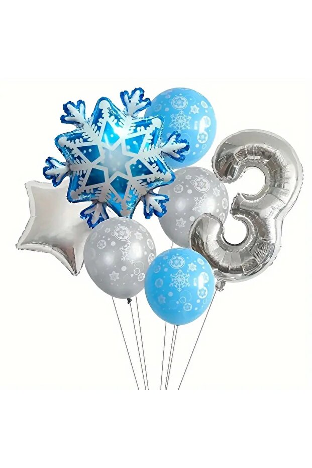 متجر الحفلات الصغيرة - مجموعة بالونات ندفة الثلج - 1