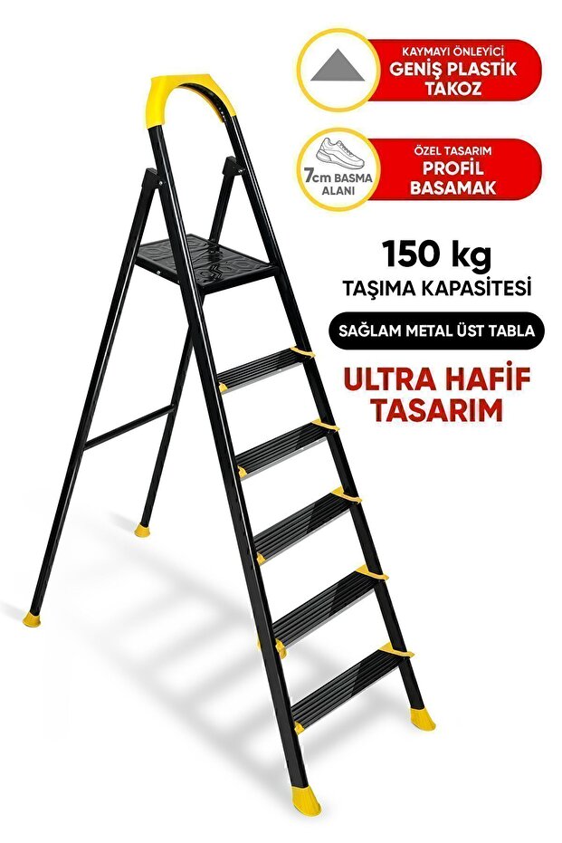 6 1 Basamaklı Özel Tasarım Hafif Merdiven - 1