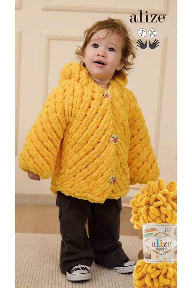 Puffy 5'li Paket (5X100GR) El Örgü Ipi ( Gece Mavisi 360) - 4
