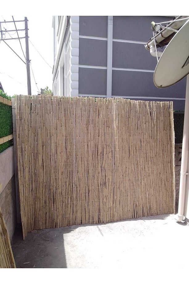 Kamış Çit 1 Metre X 1 Metre Balkon Çiti, Eber Gölünden Bambu Çit, Bahçe Çiti Ve Gölgelik - 6