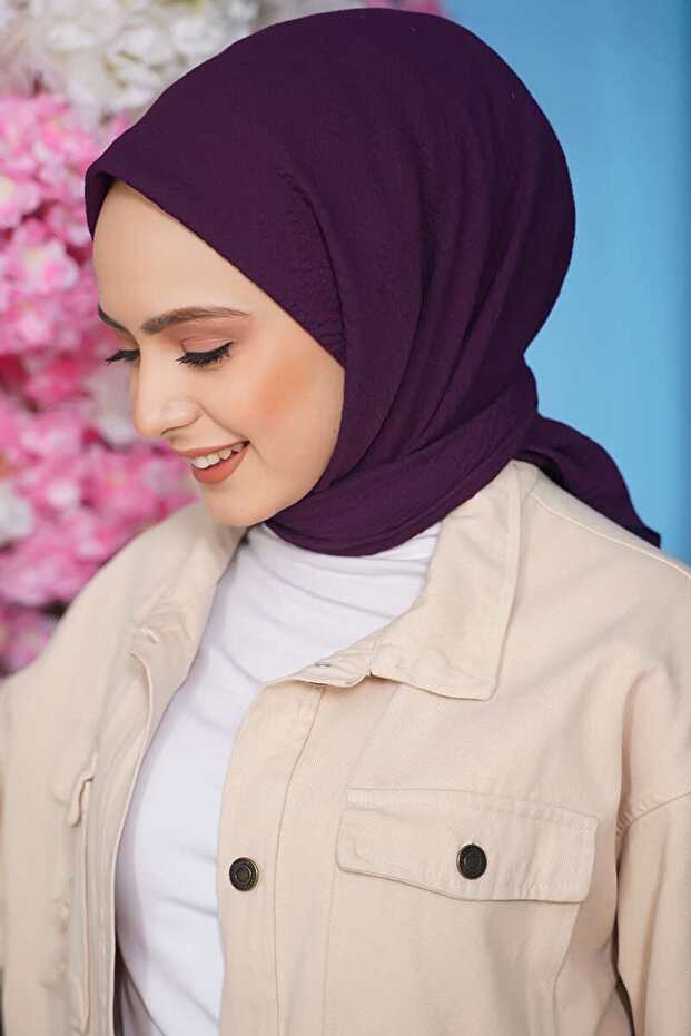 Şalland Mio Caz eşarp mürdüm - 1