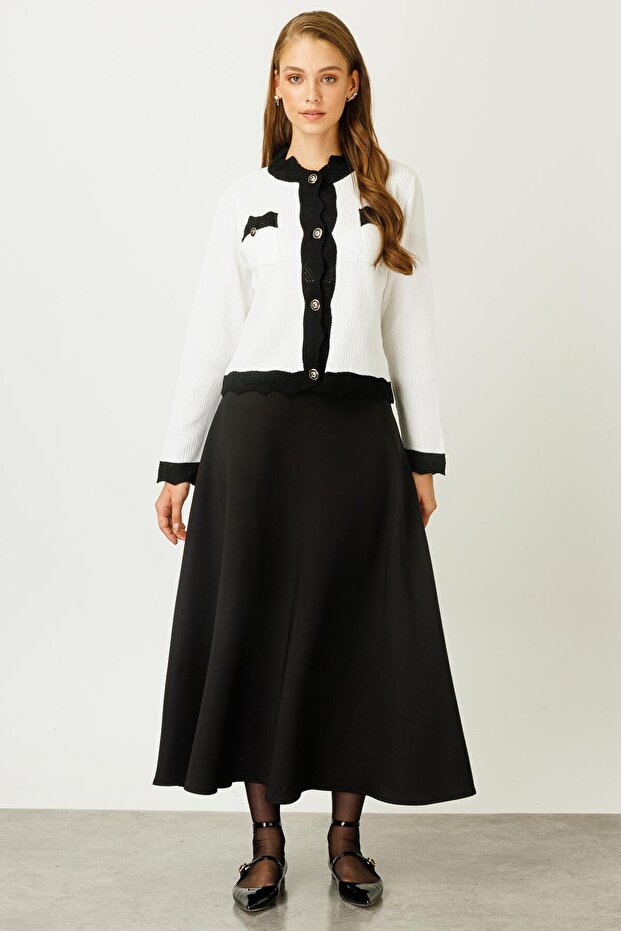 Fusta A-Line cu fermoar - 1