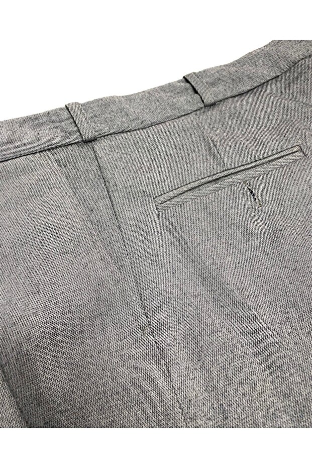 Erkek Kışlık Kumaş Pantolon Yünlü Kalın Rahat Regular Kesim - 3