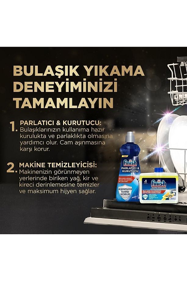 Quantum Ultimate 60 Kapsül Bulaşık Makinesi Deterjanı Tableti Temizlik Ve Bakım Seti - 8