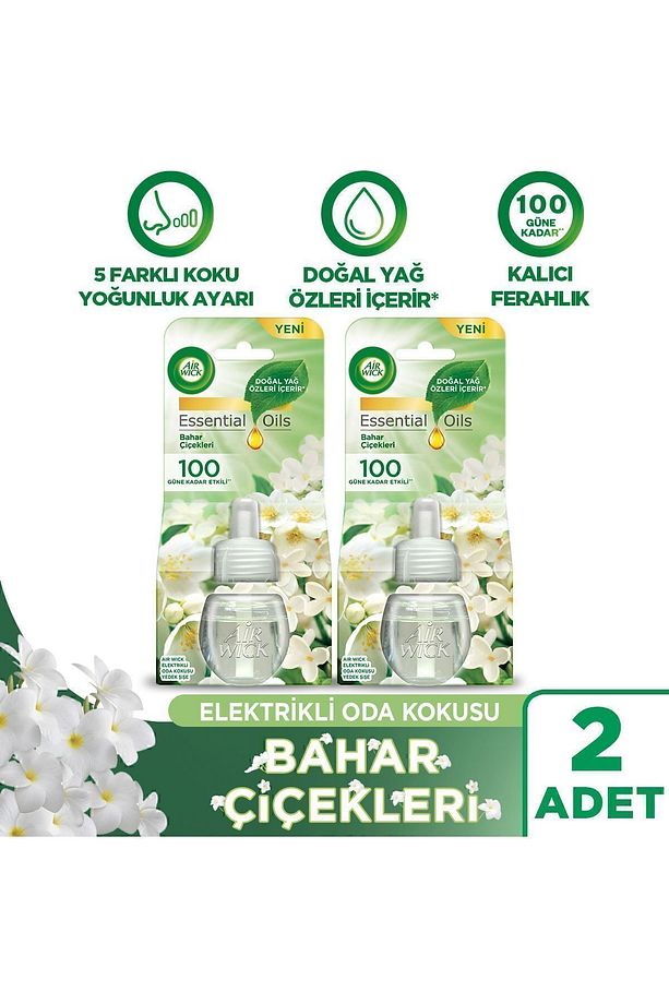 Elektrikli Oda Kokusu Yedek Şişe Seti x6 (Bahar Çiçekleri x2 - Temizliğin Esintisi x2 - Lav - 4