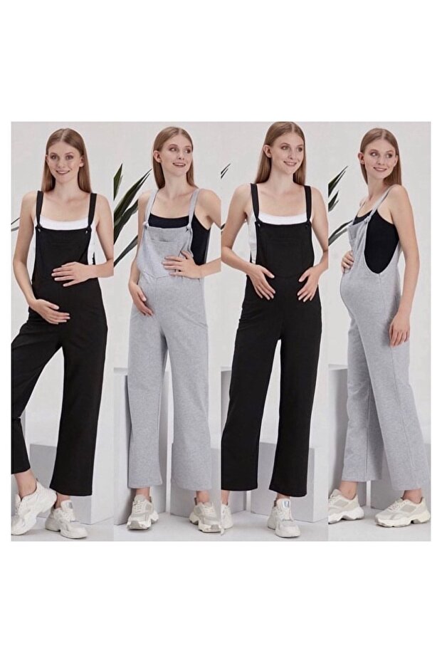 Penye Hamile Bahçıvan Tulum - 5