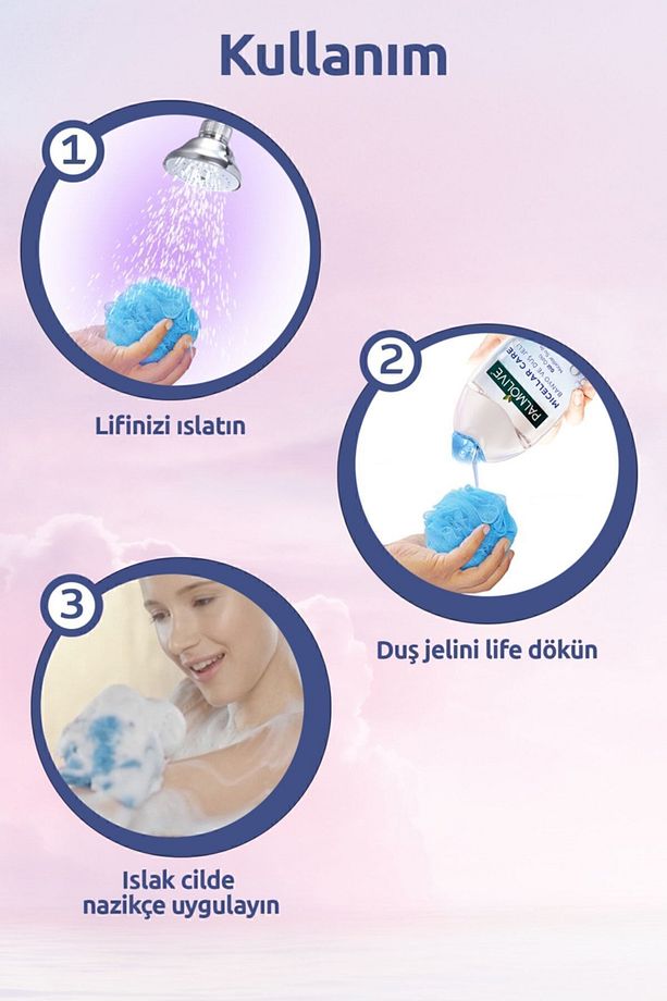 Micellar Care Gül Özlü Micellar Su ile Banyo ve Duş Jeli 500 ml x 2 Adet + Duş Lifi Hediye - 6