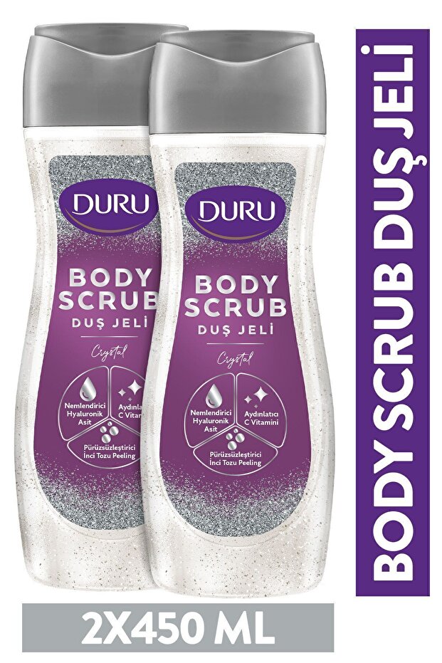Body Scrub Crystal Duş Jeli 2x450 Ml - 1