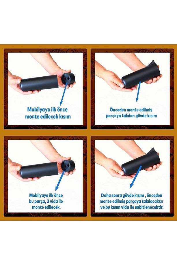 Kapsül Bohem (PREMİUM) Siyah 18 Cm Mobilya Kanepe Tv Ünitesi Koltuk Baza Yükseltici Ayağı Ayakları - 7