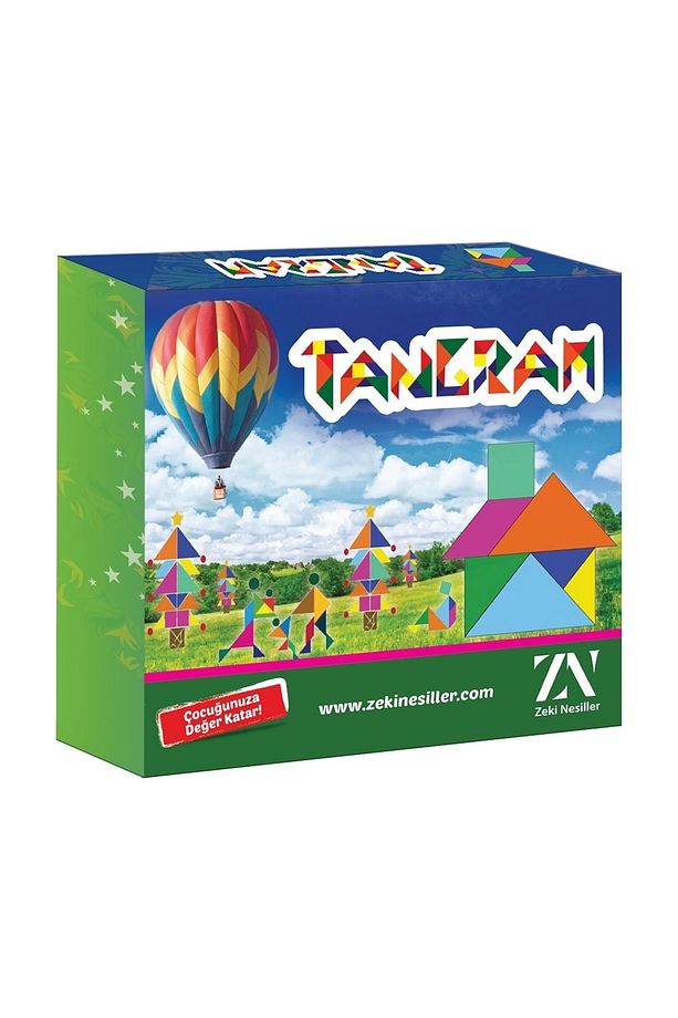 Zeki Nesiller Kare Tangram ( 75 Sayfa Renkli - 75 Sayfa Tek Renk ) Spiral Defterli - 1