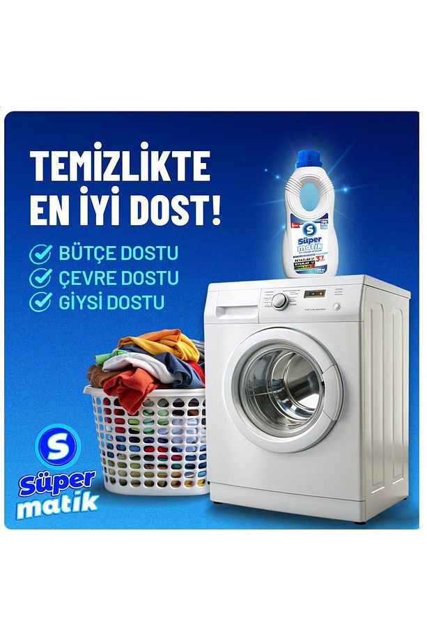 3'ü 1 Arada Sıvı Çamaşır Deterjanı 7 Adet 1200 ml - 6