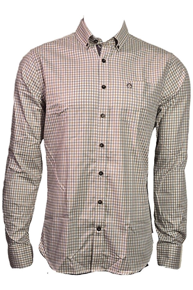 3709514 Erkek Kareli Gömlek Flannel - 1