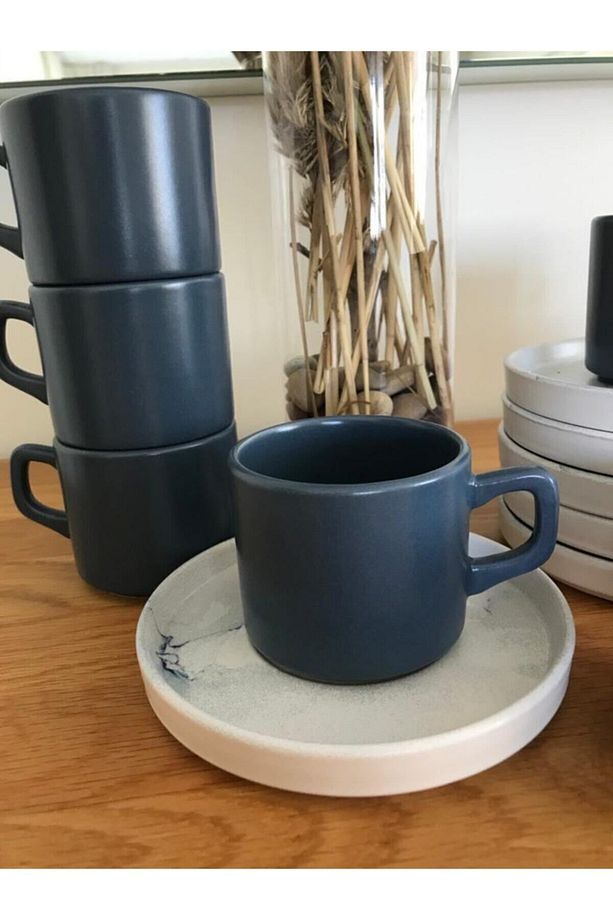 6 Kişilik Stackable Fincan Takımı 12 Parça - 2
