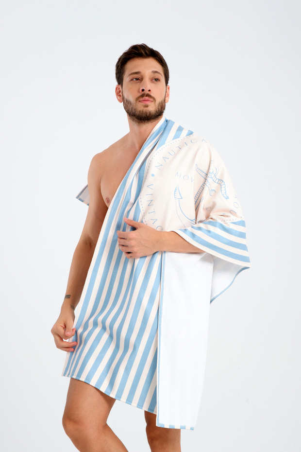 Beach and Bath Patterned Towel - 2